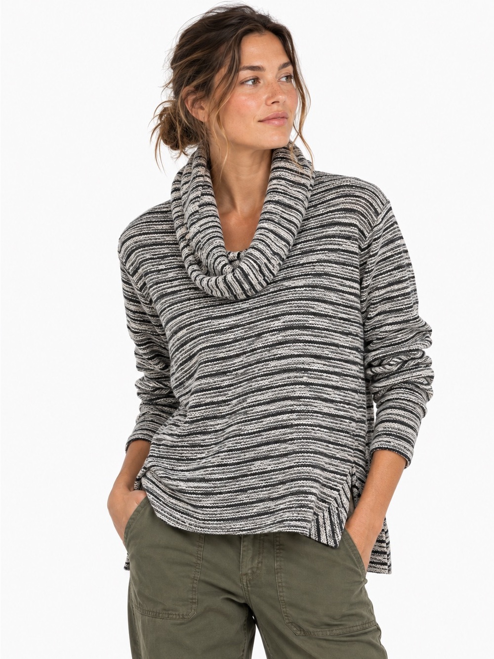Kuhl Striped Knit Cowl Neck